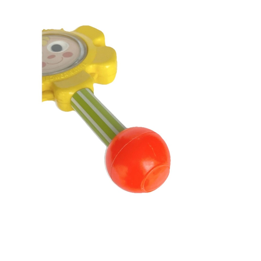 Vintage 1973 Fisher Price Flower Rattle 7½" Daisy Face Mirror w/ Googly Eyes - Picture 4 of 5